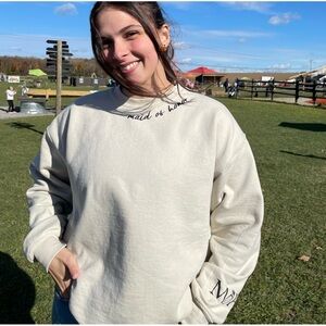 Maid of honor vinyl printed crewneck